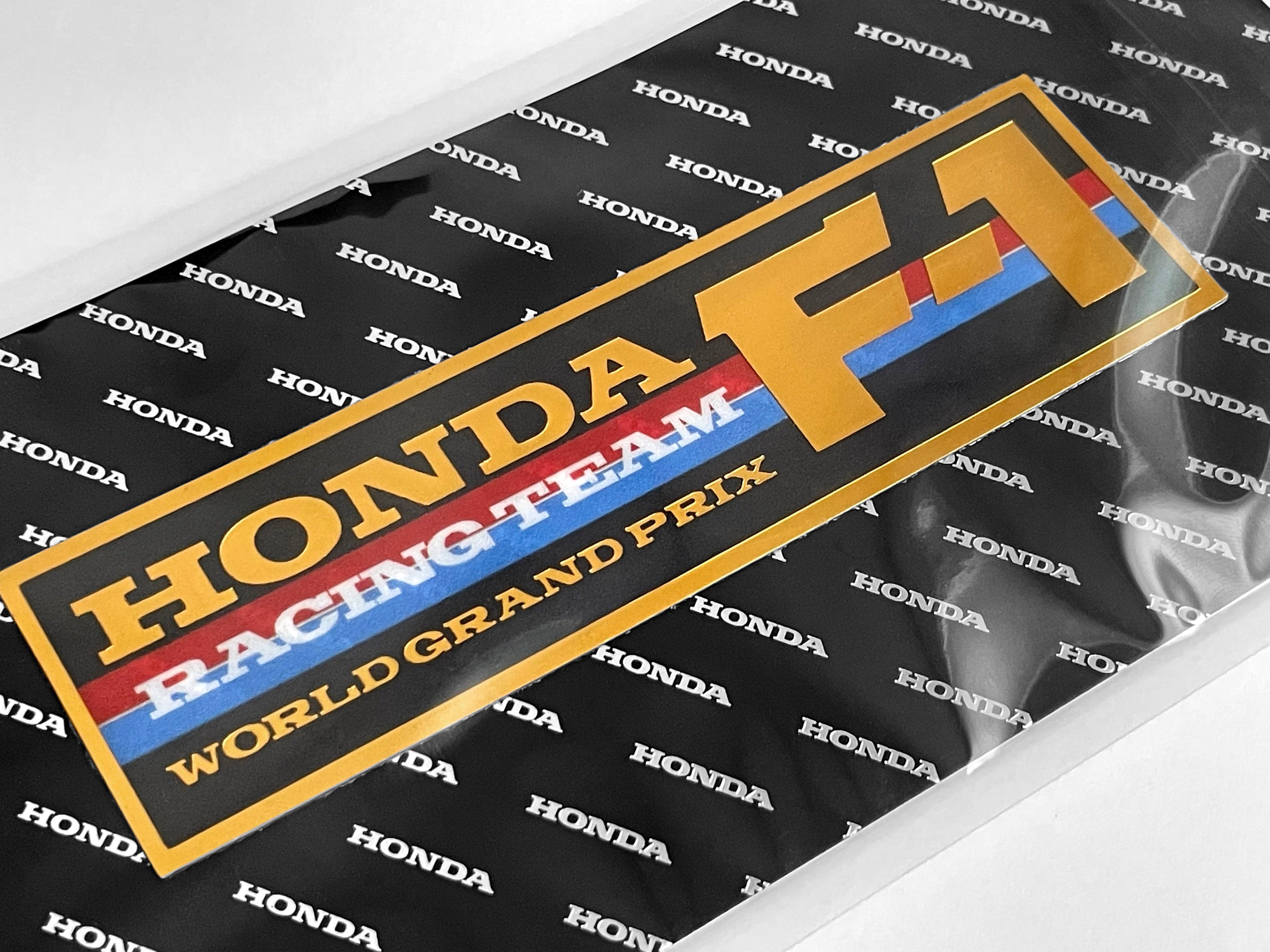 Honda F1 Racing Team Logo Sticker (1983-1988) Gold - Image 5
